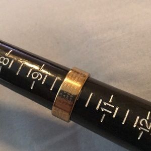 Gold stainless steel band ring (religious) The Lord’s Prayer (Spanish)